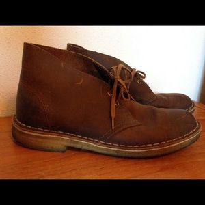 Clark’s Desert Boots Beeswax Leather SZ 9